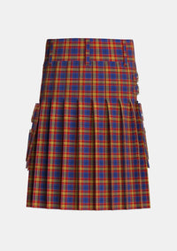 Utility_McGurk_Personal_Tartan_7159_kilt_back_image_with_pleated_design_and_adjustable_buckles_for_men