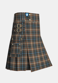 Utility_McHale_Barry_Tartan_10708_kilt_side_image_with_pleated_design_and_adjustable_buckles_for_men