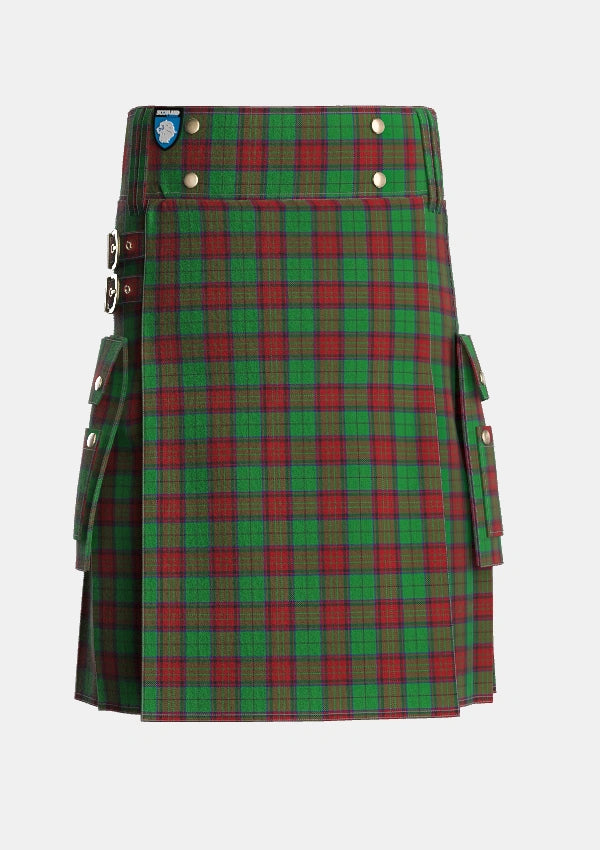 Utility_McInery_Personal_Tartan_3391_kilt_front_image_with_pleated_design_and_adjustable_buckles_for_men