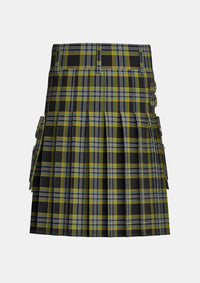 Utility_McIntyre_Collegium_tartan_12730_kilt_back_image_with_pleated_design_and_adjustable_buckles_for_men