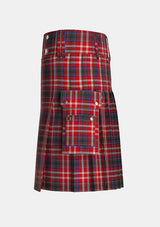 Utility_McKee_Dot_Tartan_11057_kilt_left_image_with_pleated_design_and_adjustable_buckles_for_men