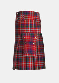 Utility_McKee_Dot_Tartan_11057_kilt_left_image_with_pleated_design_and_adjustable_buckles_for_men