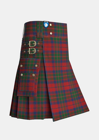 Utility_McKimm_J_W_Tartan_12889_kilt_side_image_with_pleated_design_and_adjustable_buckles_for_men