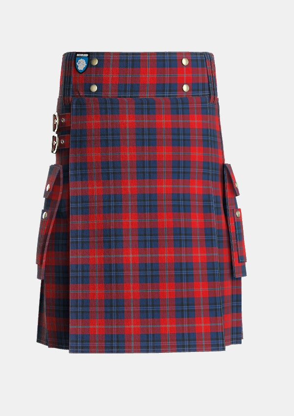 Utility_McKnight_Personal_Tartan_2179_kilt_front_image_with_pleated_design_and_adjustable_buckles_for_men