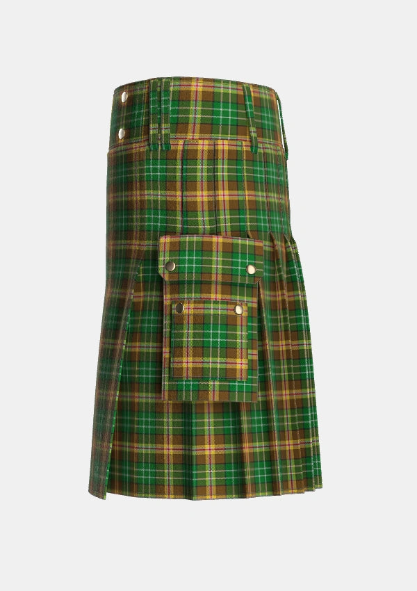 Utility_McShane_Personal_Tartan_4111_kilt_left_image_with_pleated_design_and_adjustable_buckles_for_men