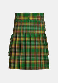 Utility_McShane_Tartan_4111_kilt_back_image_with_pleated_design_and_adjustable_buckles_for_men