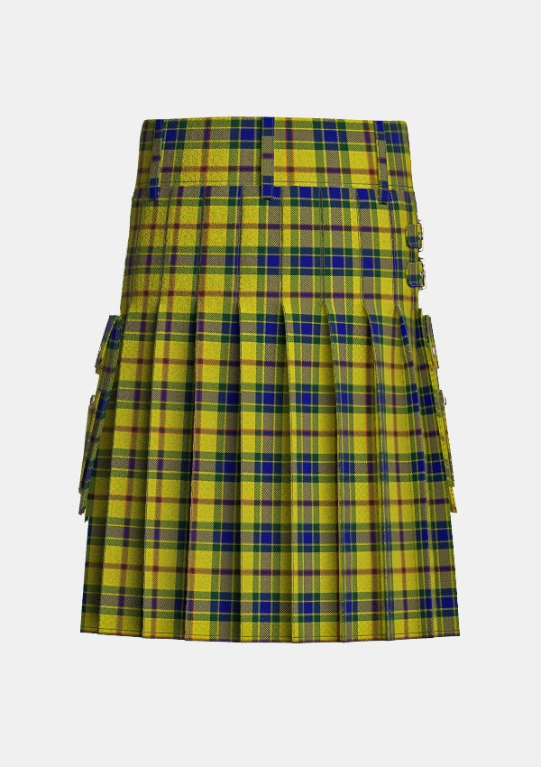 Utility_Mccabe_tartan_11461_kilt_back_image_with_pleated_design_and_adjustable_buckles_for_men