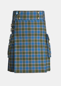 Utility_Mcculloch_tartan_7380_kilt_front_image_with_pleated_design_and_adjustable_buckles_for_men
