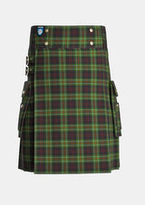 Utility_Mcdermott_tartan_1180_kilt_front_image_with_pleated_design_and_adjustable_buckles_for_men