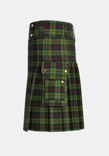 Utility_Mcdermott_tartan_1180_kilt_left_image_with_pleated_design_and_adjustable_buckles_for_men