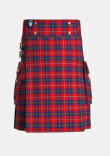 Utility_Mcgill_tartan_10755_kilt_front_image_with_pleated_design_and_adjustable_buckles_for_men