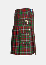 Utility_Mcguire_tartan_6065_kilt_right_image_with_pleated_design_and_adjustable_buckles_for_men
