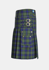 Utility_Mclaren_tartan_342_kilt_right_image_with_pleated_design_and_adjustable_buckles_for_men