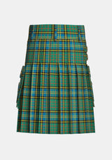 Utility_Mcmillan_Hunting_tartan_668_kilt_back_image_with_pleated_design_and_adjustable_buckles_for_men