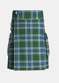 Utility_Mcneil_tartan_1974_kilt_front_image_with_pleated_design_and_adjustable_buckles_for_men