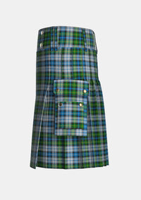 Utility_Mcneil_tartan_1974_kilt_left_image_with_pleated_design_and_adjustable_buckles_for_men
