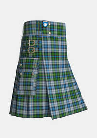 Utility_Mcneil_tartan_1974_kilt_side_image_with_pleated_design_and_adjustable_buckles_for_men