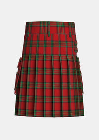 Utility_Melrose_Tartan_3926_kilt_back_image_with_pleated_design_and_adjustable_buckles_for_men
