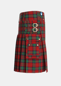 Utility_Mensah_Tartan_6216_kilt_right_image_with_pleated_design_and_adjustable_buckles_for_men