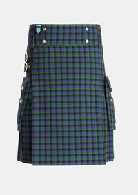 Utility_Meoni_Personal_Tartan_4124_kilt_front_image_with_pleated_design_and_adjustable_buckles_for_men