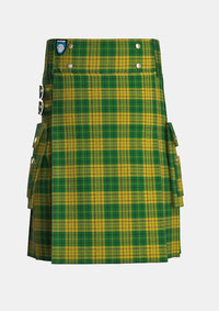 Utility_Meredith_of_Wales_Tartan_6167_kilt_front_image_with_pleated_design_and_adjustable_buckles_for_men
