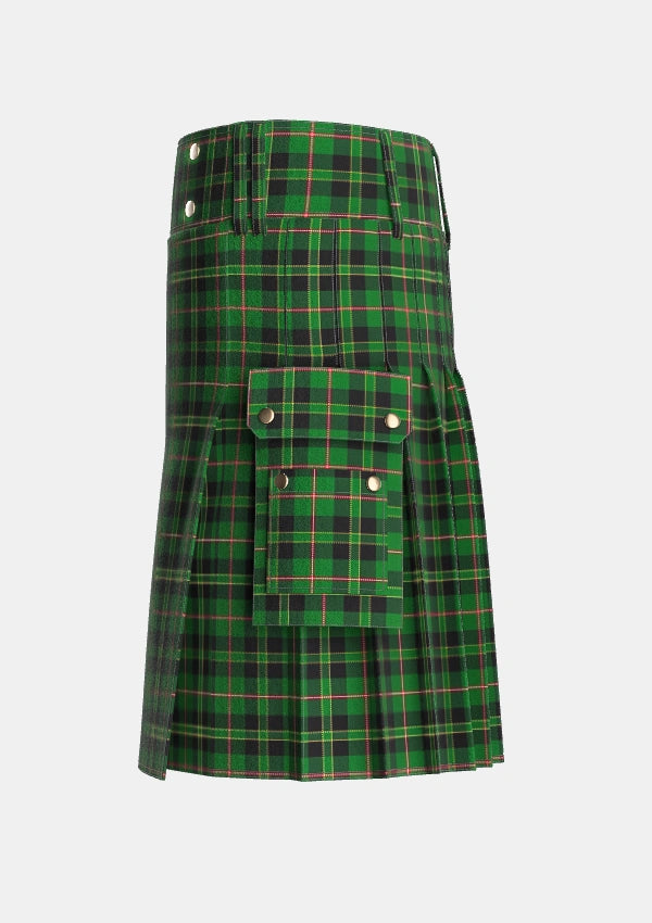 Utility_Merwe_Tartan_6215_kilt_left_image_with_pleated_design_and_adjustable_buckles_for_men