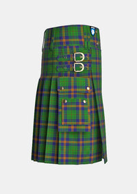 Utility_Mexico_Tartan_kilt_right_image_with_pleated_design_and_adjustable_buckles_for_men