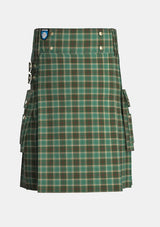 Utility_Michigan_Tartan_kilt_front_image_with_pleated_design_and_adjustable_buckles_for_men