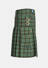 Utility_Michigan_Tartan_kilt_right_image_with_pleated_design_and_adjustable_buckles_for_men