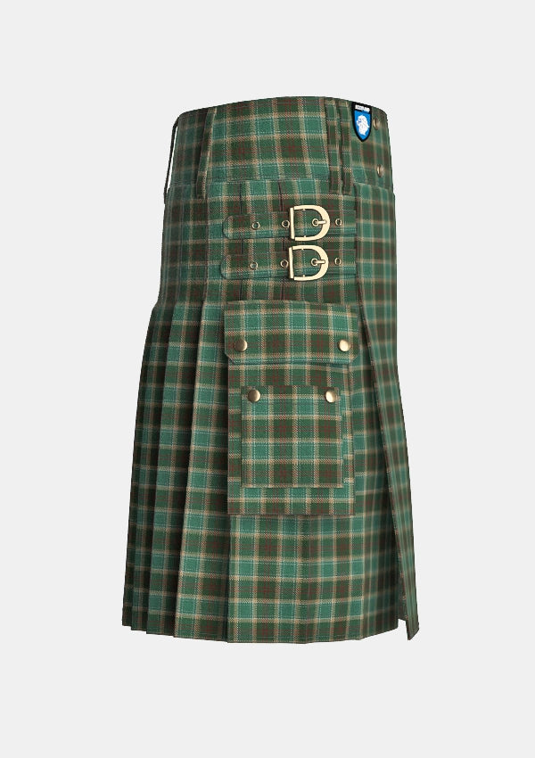 Utility_Michigan_Tartan_kilt_right_image_with_pleated_design_and_adjustable_buckles_for_men
