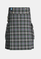 Utility_Midnight_Thistle_Tartan_7499_kilt_front_image_with_pleated_design_and_adjustable_buckles_for_men