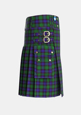 Utility_Mitchell_2_Tartan_3178_kilt_right_image_with_pleated_design_and_adjustable_buckles_for_men
