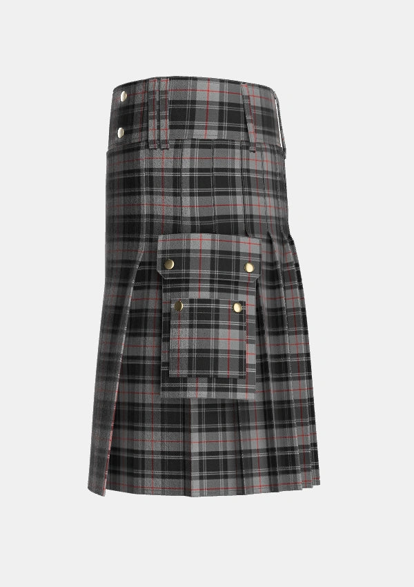 Utility_Moffat_1984_Tartan_1129_kilt_left_image_with_pleated_design_and_adjustable_buckles_for_men
