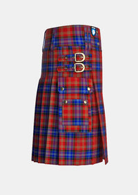 Utility_Moir_Tartan_10326_kilt_right_image_with_pleated_design_and_adjustable_buckles_for_men