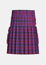 Utility_Montgomery_tartan_1082_kilt_back_image_with_pleated_design_and_adjustable_buckles_for_men