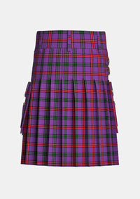 Utility_Montgomery_tartan_1082_kilt_back_image_with_pleated_design_and_adjustable_buckles_for_men