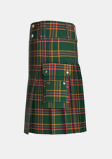 Utility_Moran_Family_Ubique_Tartan_2745_kilt_left_image_with_pleated_design_and_adjustable_buckles_for_men