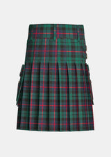 Utility_Morrison_tartan_kilt_back_image_with_pleated_design_and_adjustable_buckles_for_men