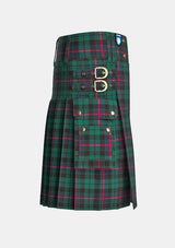 Utility_Morrison_tartan_kilt_right_image_with_pleated_design_and_adjustable_buckles_for_men