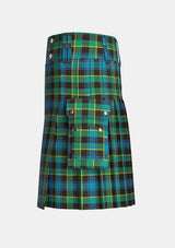 Utility_Mowat_tartan_258_kilt_left_image_with_pleated_design_and_adjustable_buckles_for_men