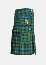 Utility_Mowat_tartan_258_kilt_right_image_with_pleated_design_and_adjustable_buckles_for_men
