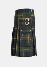Utility_Muir_Modern_Tartan_kilt_right_image_with_pleated_design_and_adjustable_buckles_for_men