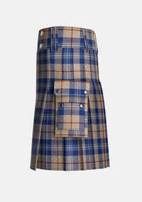 Utility_Mulberry_Tartan_13392_kilt_left_image_with_pleated_design_and_adjustable_buckles_for_men