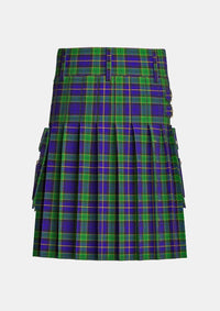 Utility_Mulholland_Tartan_5649_kilt_back_image_with_pleated_design_and_adjustable_buckles_for_men