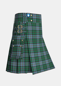 Utility_Munster_Tartan_4061_kilt_side_image_with_pleated_design_and_adjustable_buckles_for_men