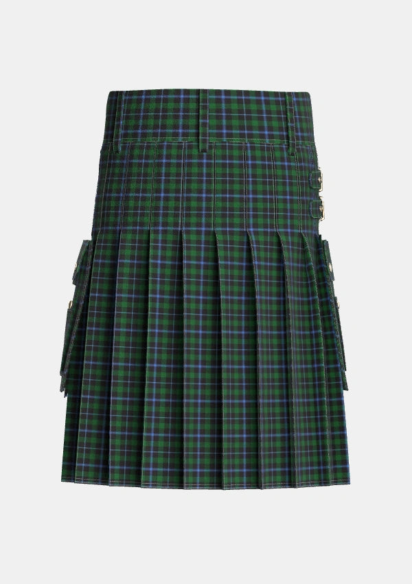 Utility_Murray_1830_40_Tartan_52_kilt_back_image_with_pleated_design_and_adjustable_buckles_for_men
