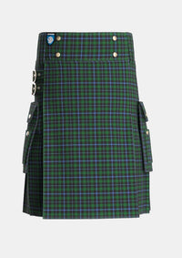 Utility_Murray_1830_40_Tartan_52_kilt_front_image_with_pleated_design_and_adjustable_buckles_for_men
