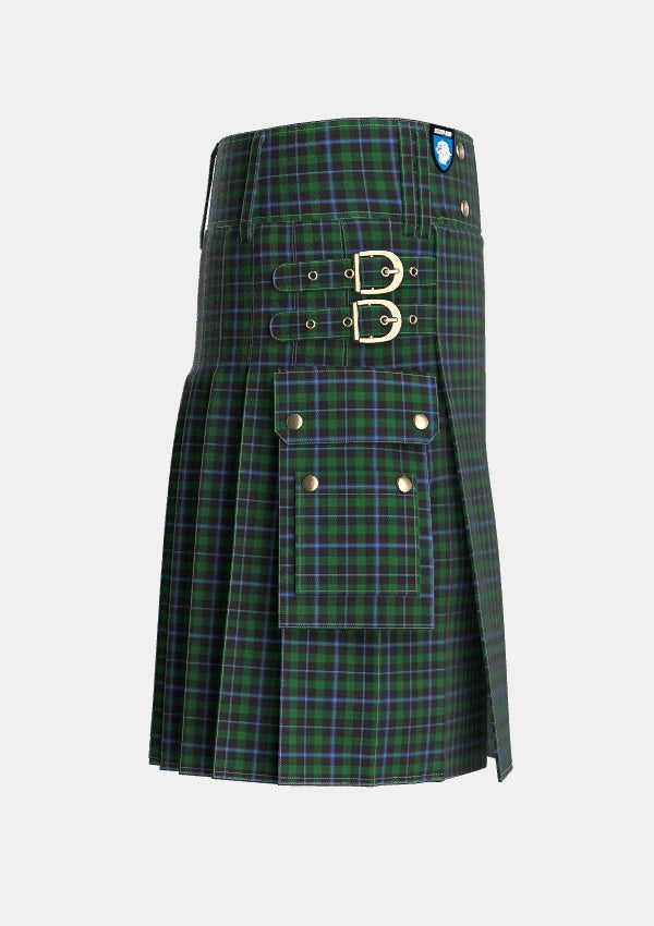 Utility_Murray_1830_40_Tartan_52_kilt_right_image_with_pleated_design_and_adjustable_buckles_for_men