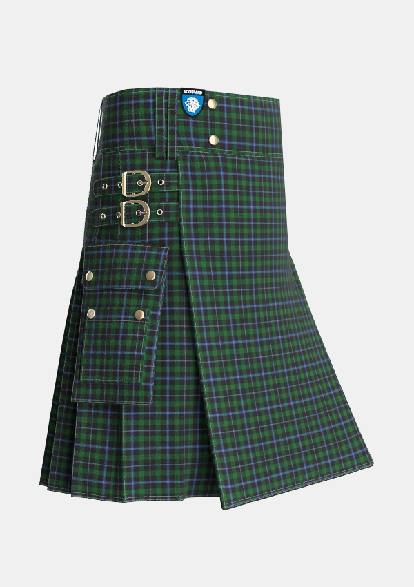 Utility_Murray_1830_40_Tartan_52_kilt_side_image_with_pleated_design_and_adjustable_buckles_for_men