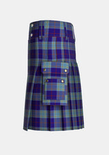 Utility_Musselburgh_Tartan_620_kilt_left_image_with_pleated_design_and_adjustable_buckles_for_men